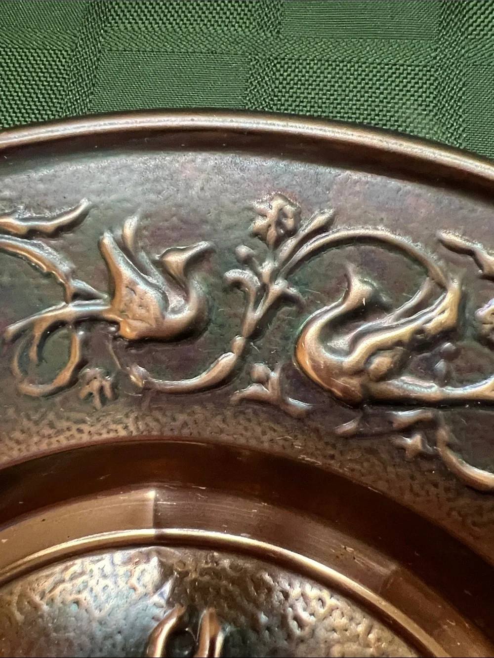 Vintage Decorative Horse Medallion Wall Plate - Copper Finish - Picture 7 of 11